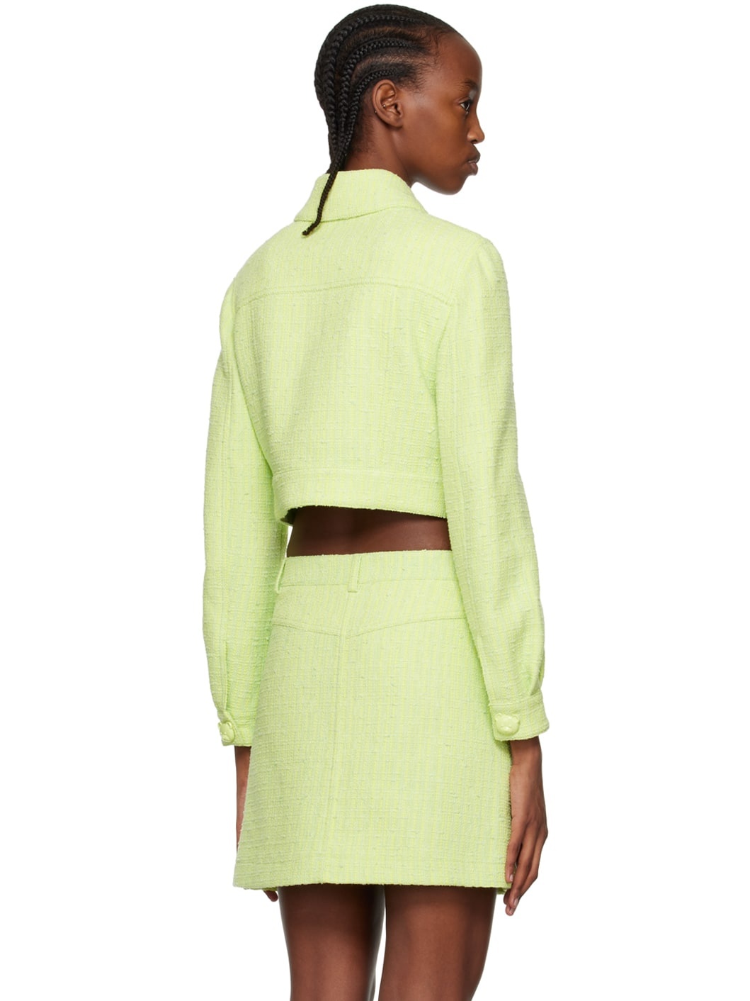 Green Teddy Buttons Jacket - 3