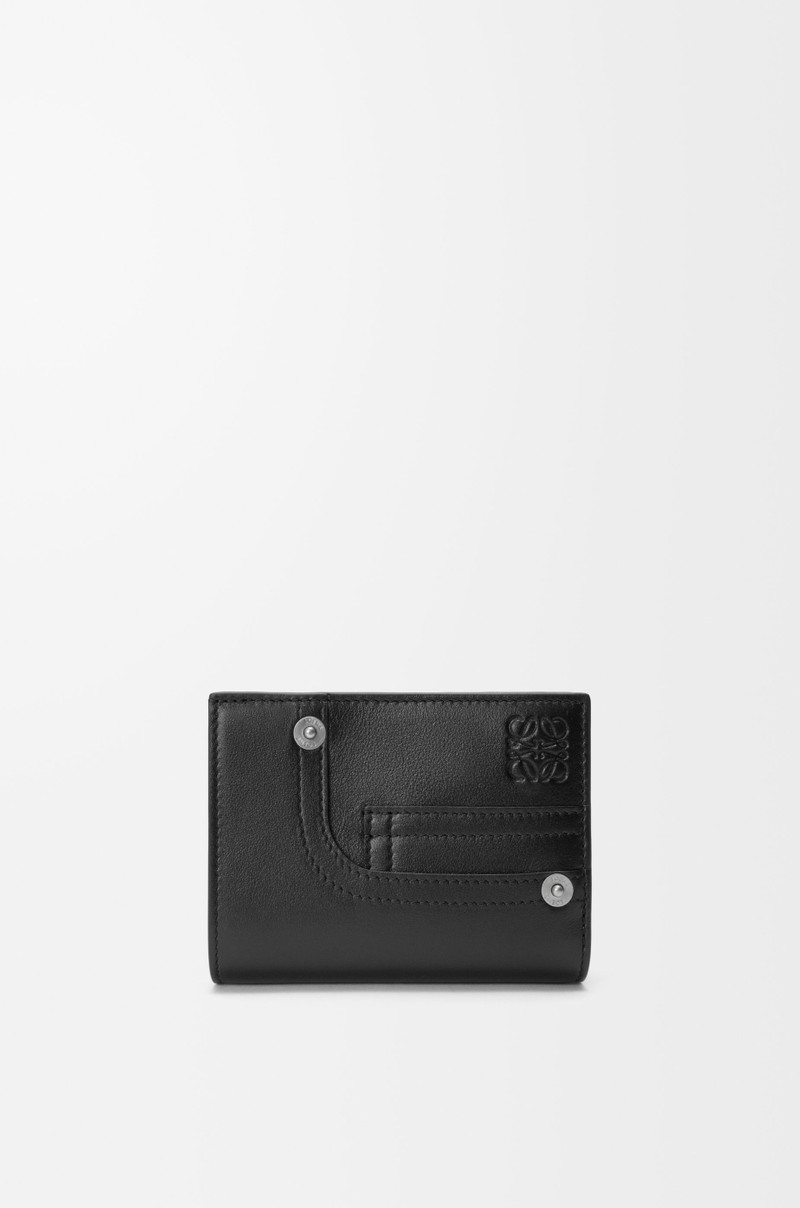 Panta compact wallet in shiny calfskin 1