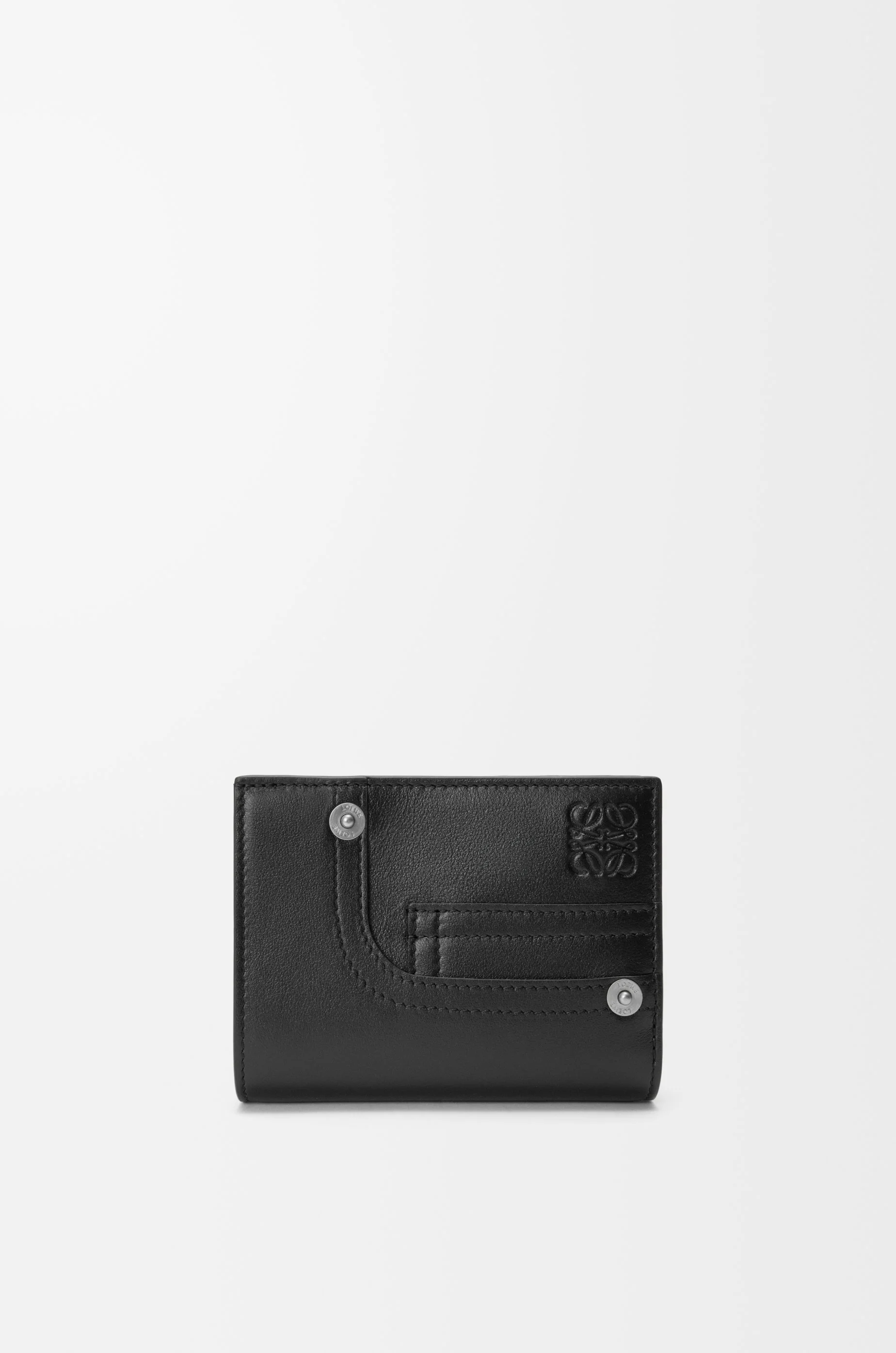 Panta compact wallet in shiny calfskin - 1