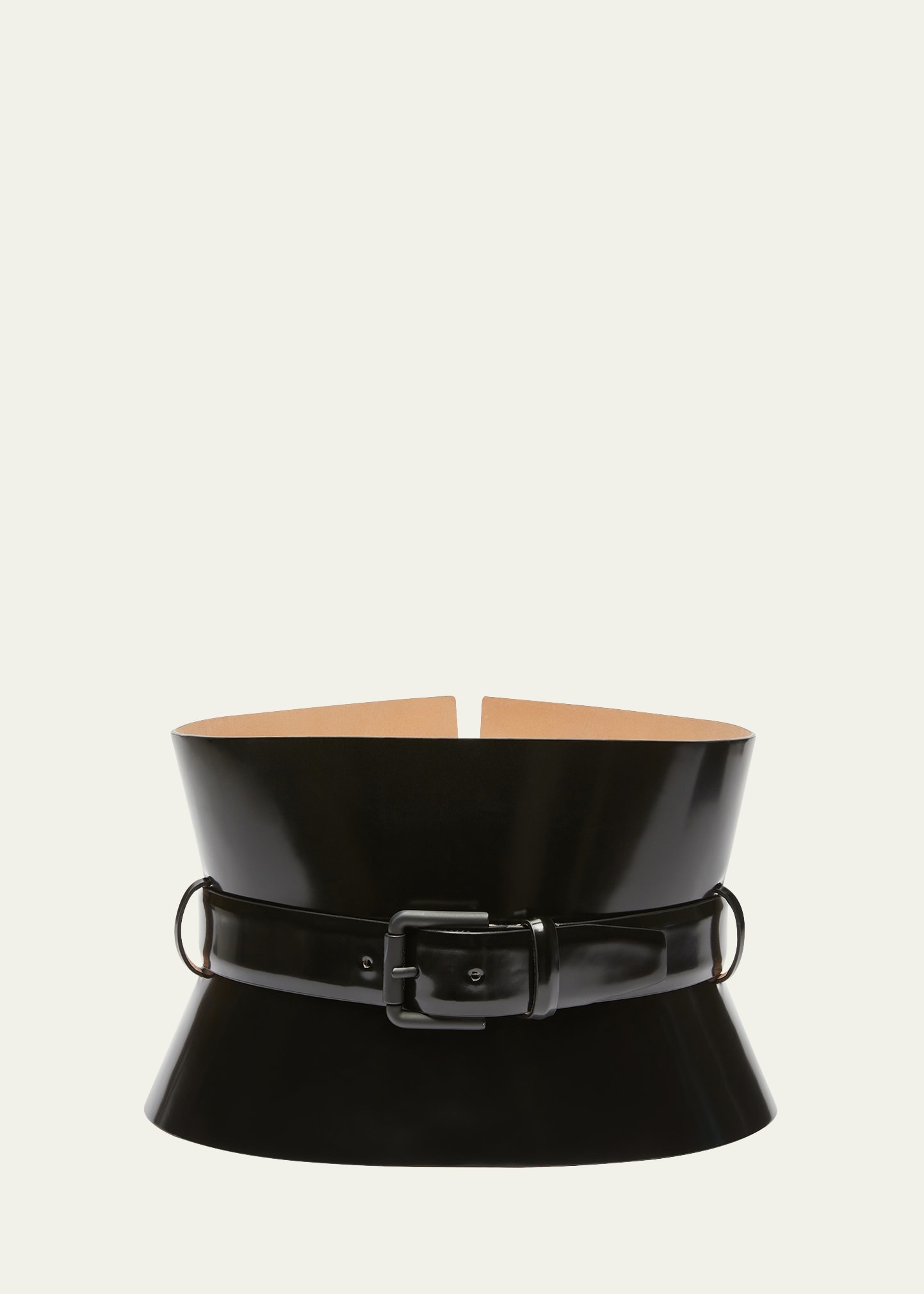 Bustier Patent Leather Belt - 1