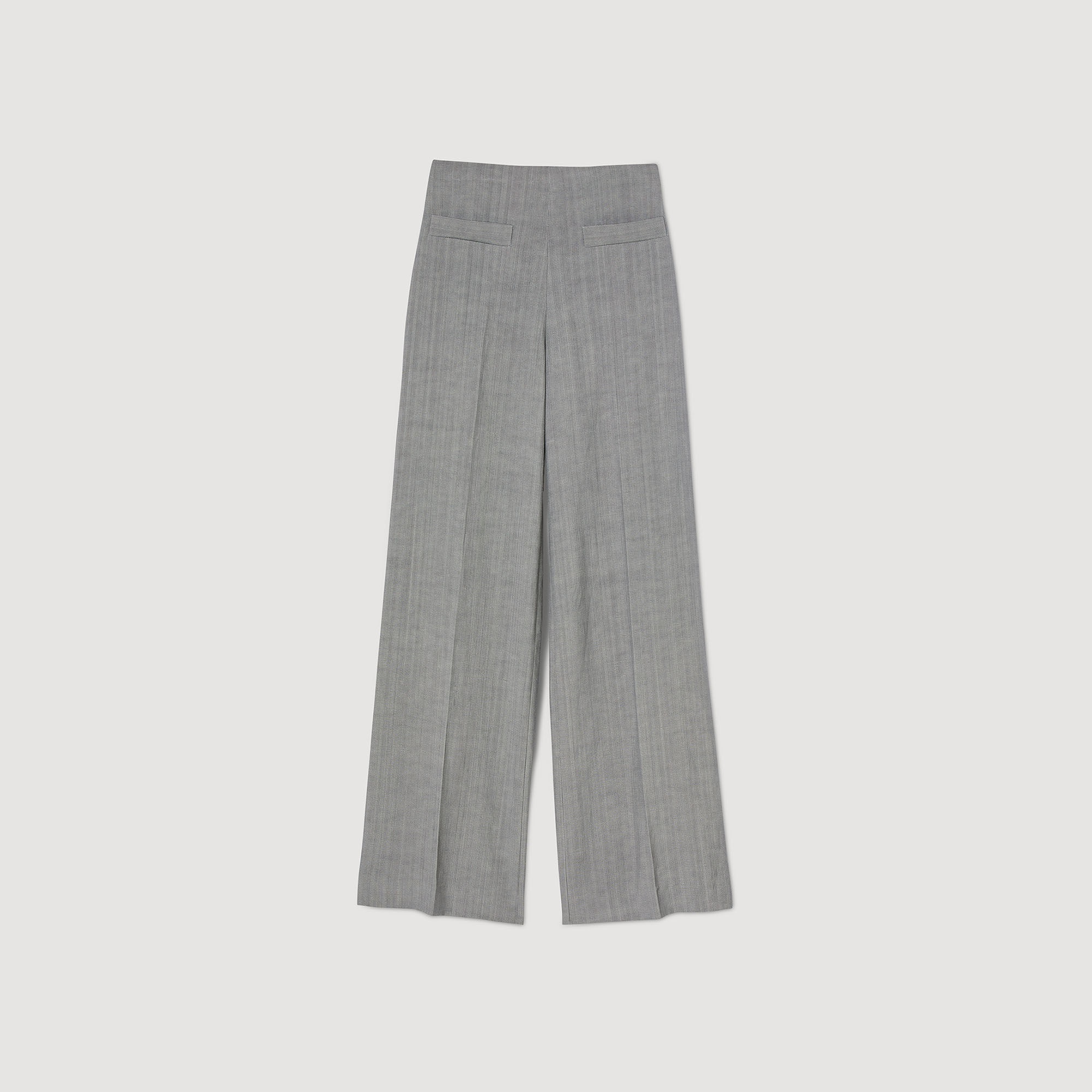 HIGH-WAISTED FLARED TROUSERS - 1