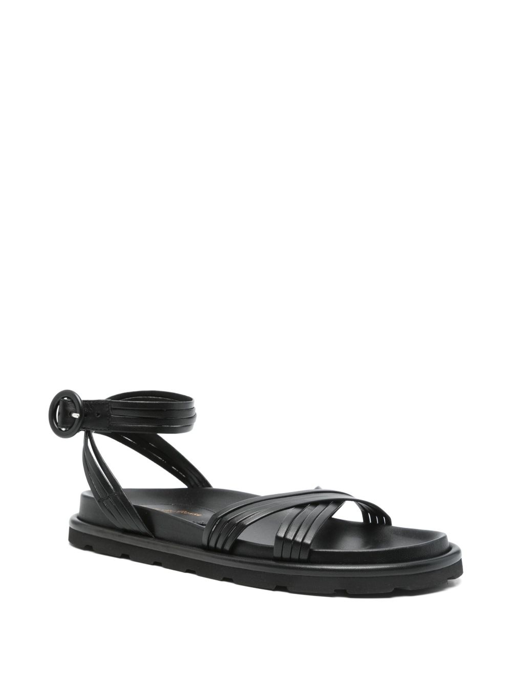 leather flat sandals - 2