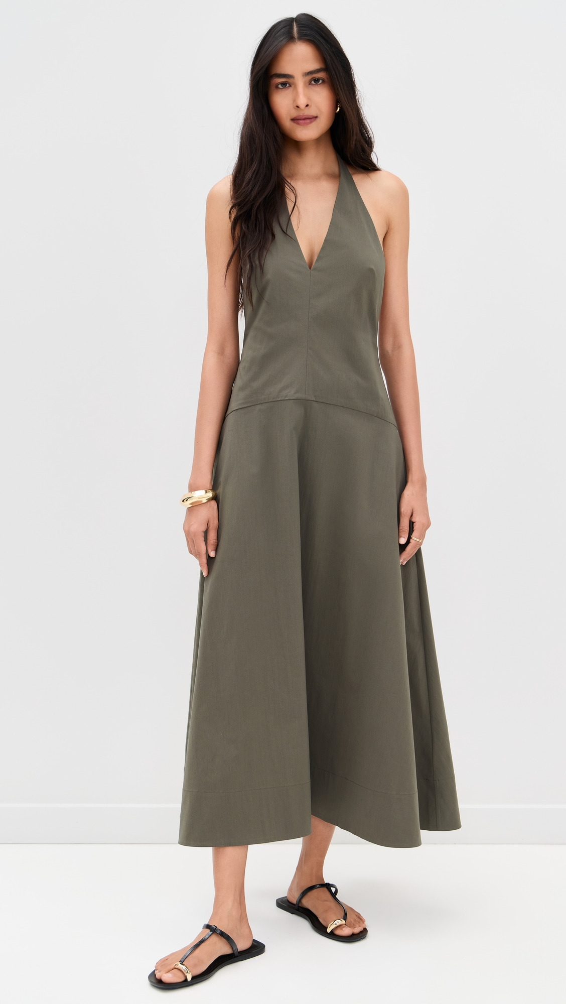 Halter Plunge Dress - 6