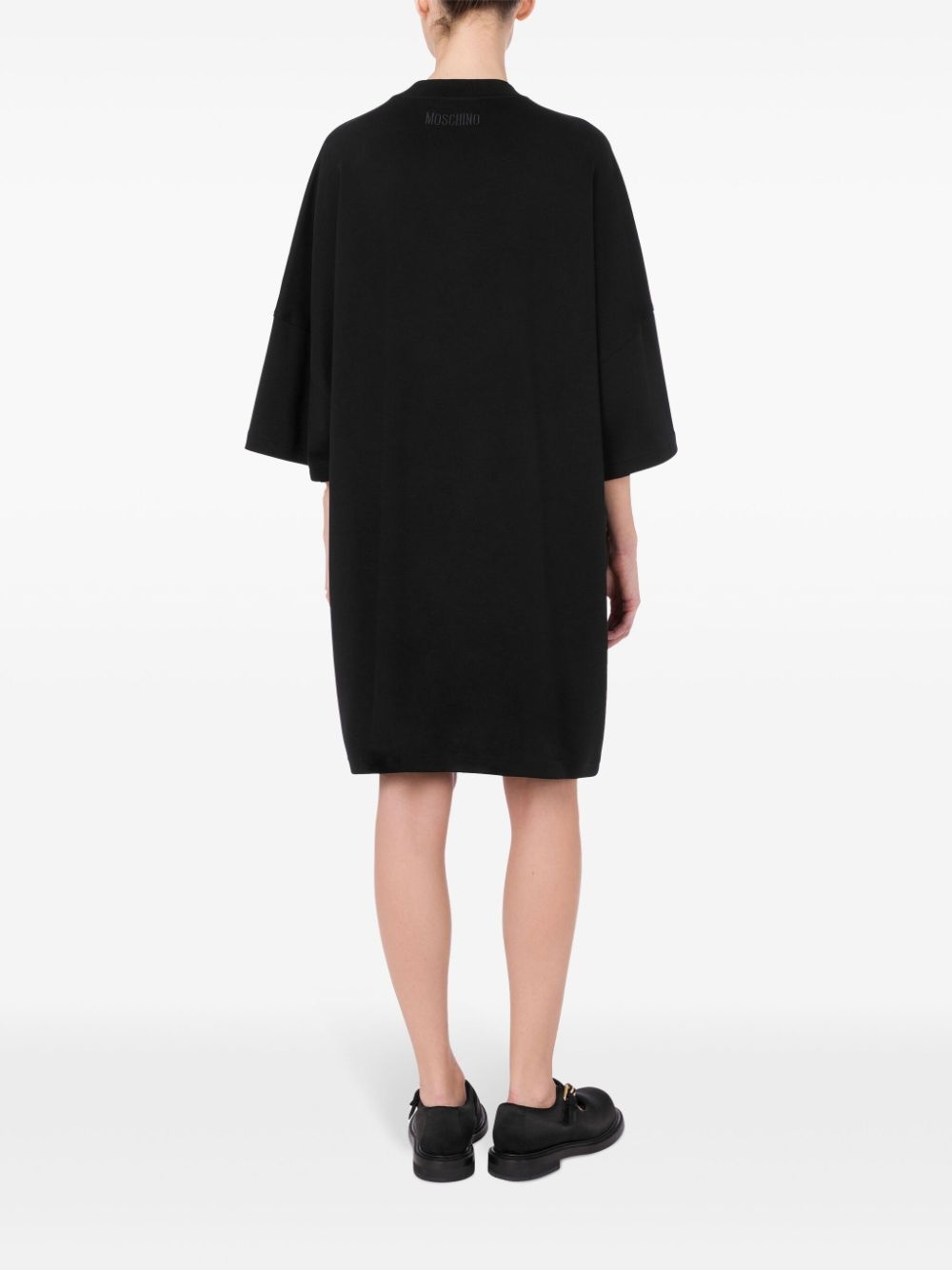 logo-print cotton dress - 3