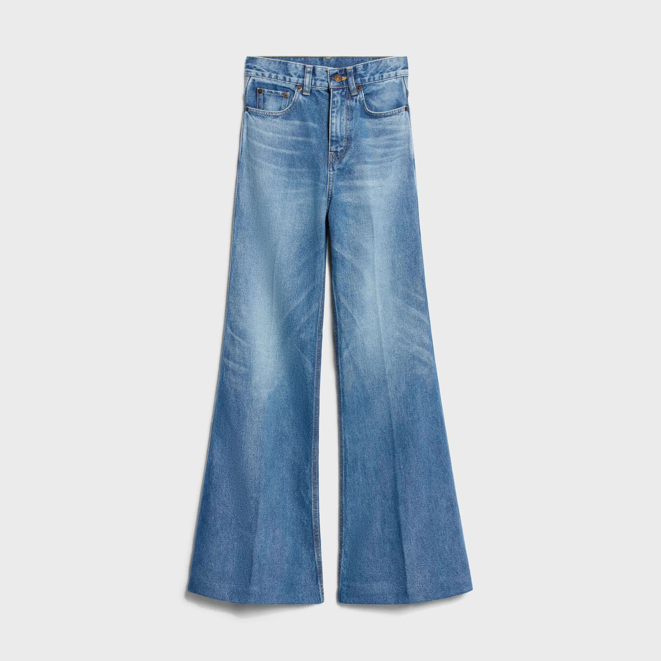 flare jeans 003 IN cotton twill - 1