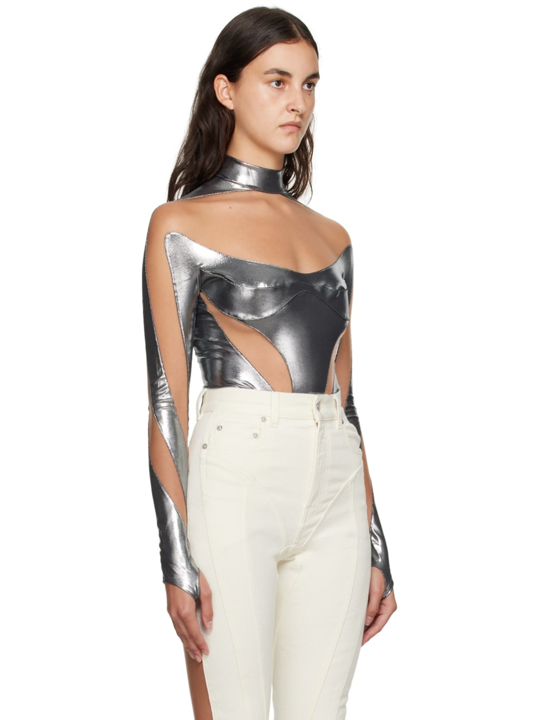 Silver Illusion Bodysuit - 2