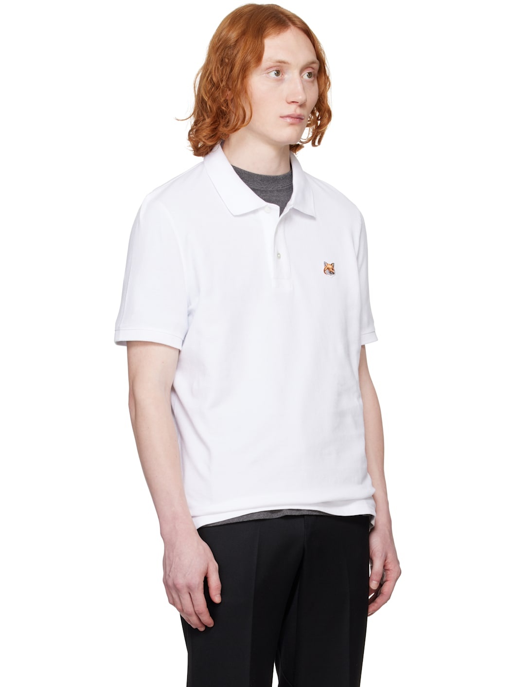 White Fox Head Patch Regular Polo - 2