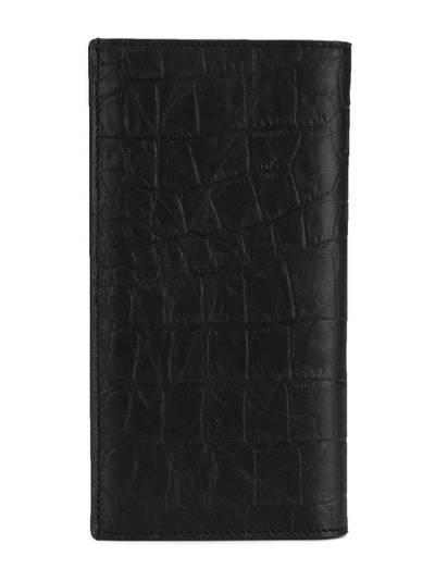 SAINT LAURENT crocodile-embossed card holder outlook