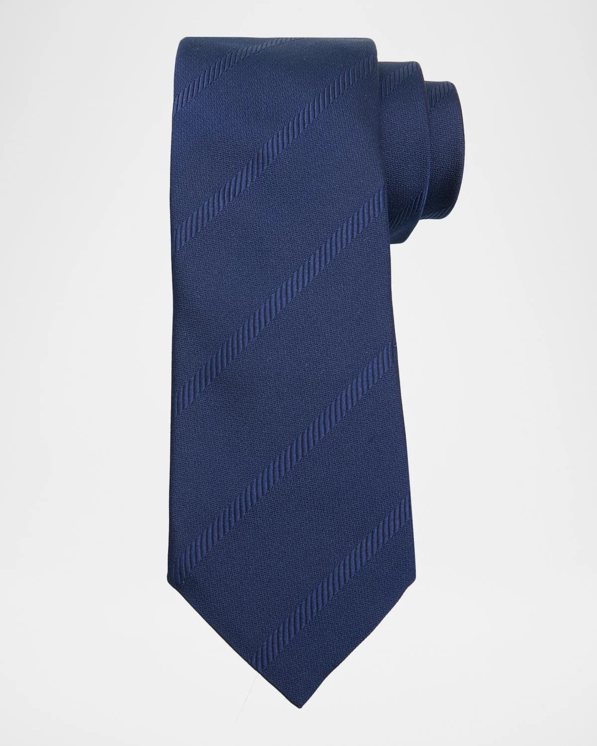 Men's Regimental Stripe Silk Tie - 1