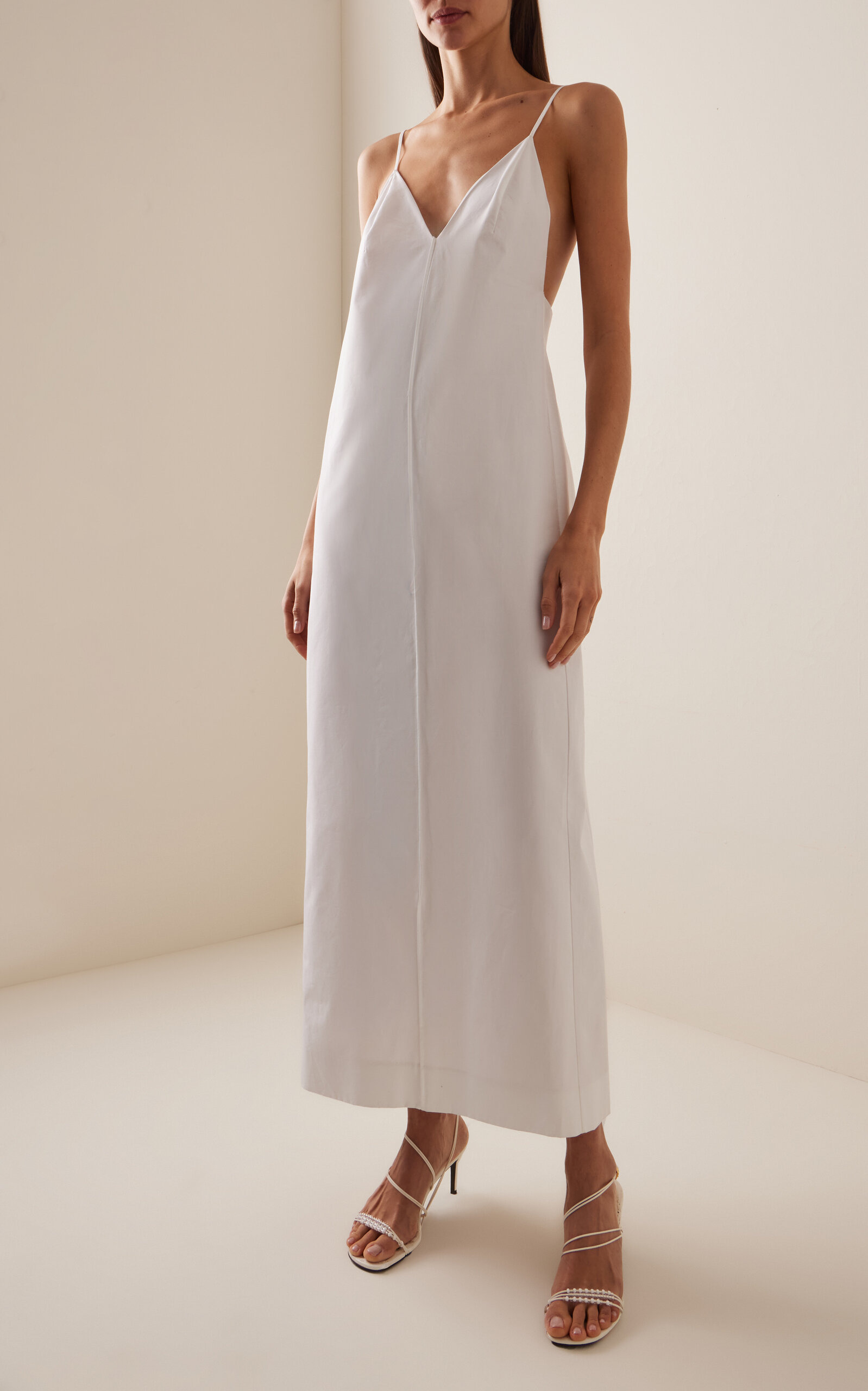 Tulula Silk-Cotton Poplin Maxi Dress neutral - 2