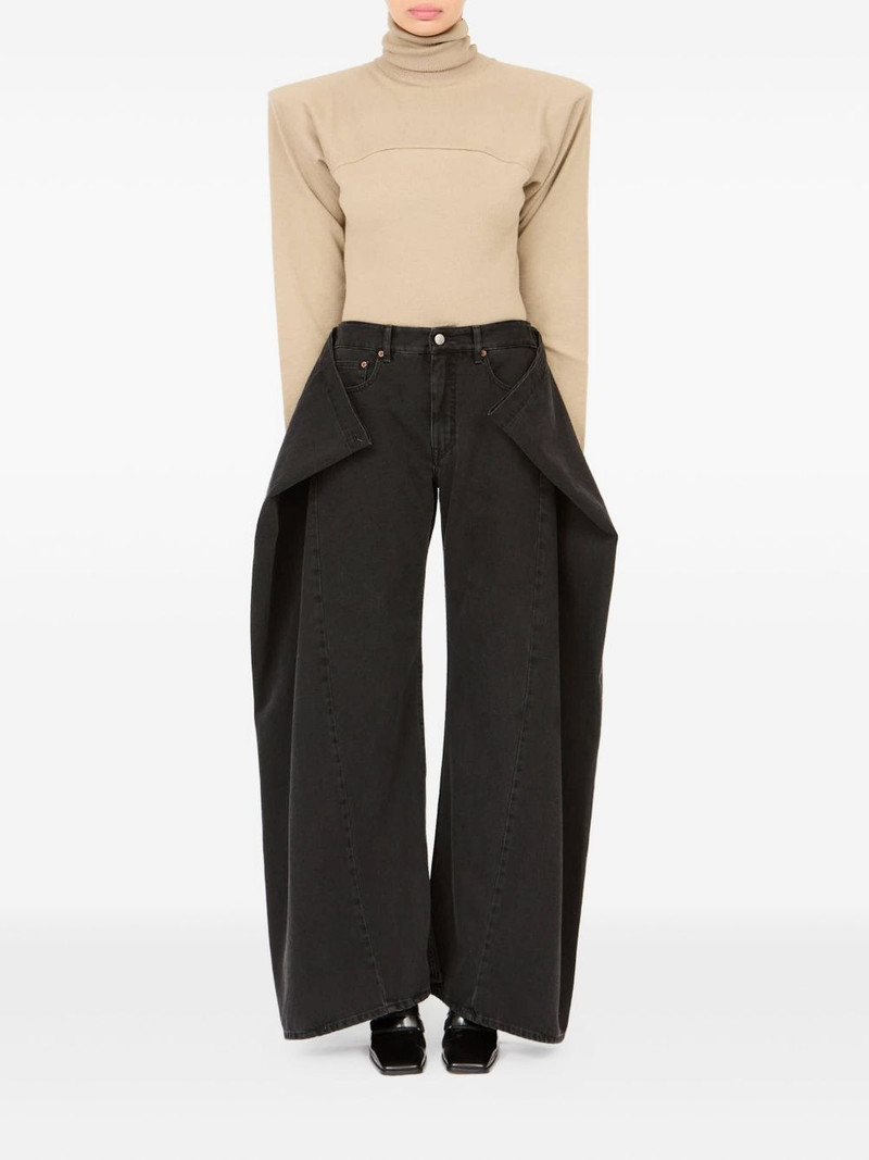 MM6 Maison Margiela five-pocket draped jeans outlook
