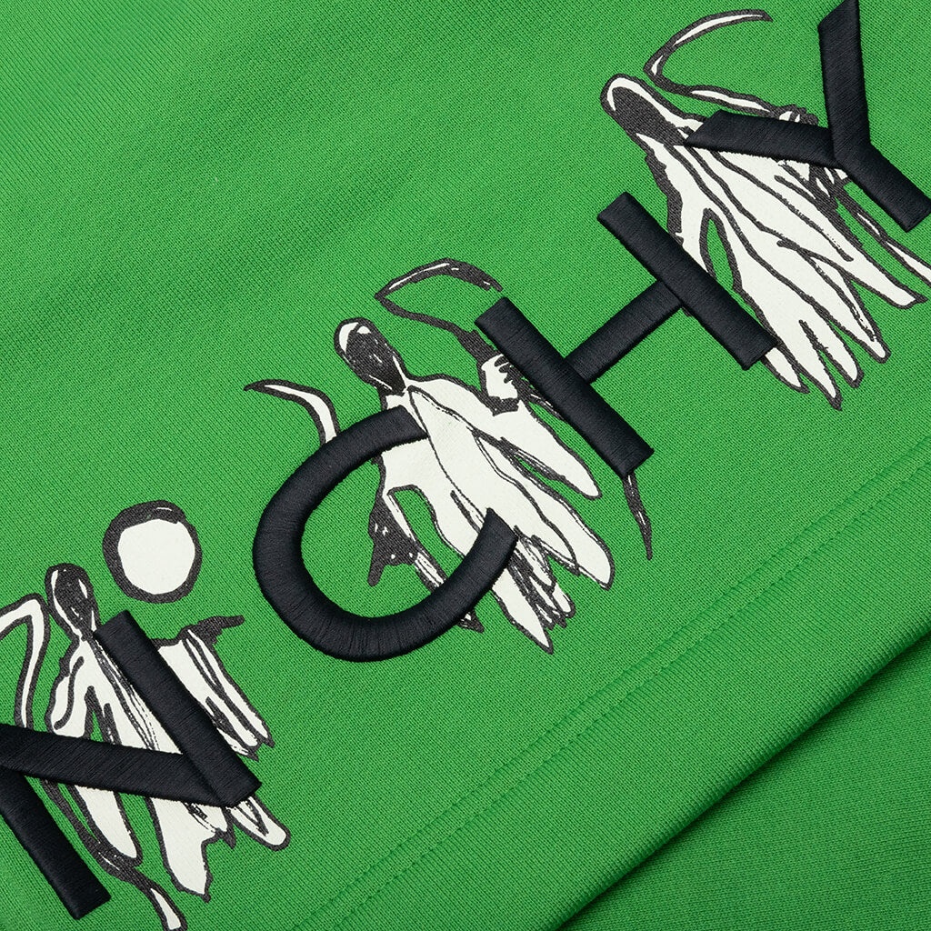 GIVENCHY BOXY FIT BRANDING EMBROIDERY SHORTS - APPLE GREEN - 3