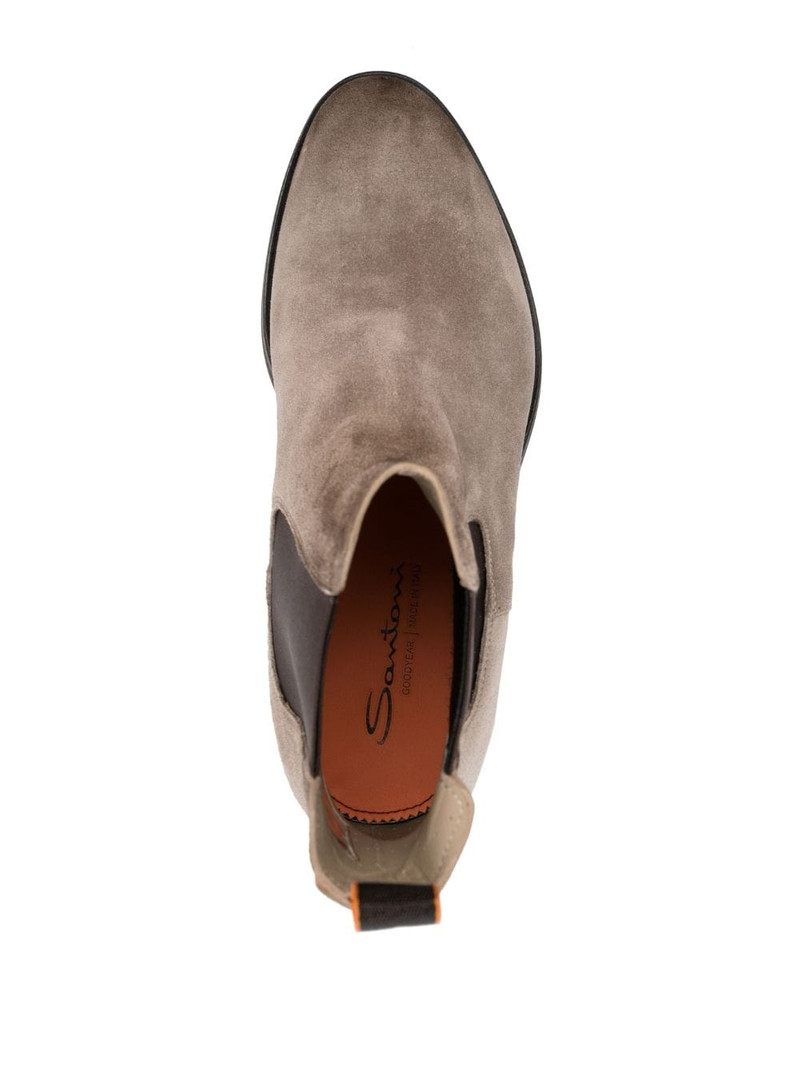 round-toe suede ankle boots 4