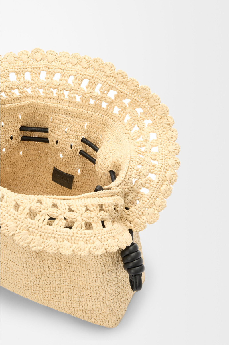 Medium Flamenco clutch in raffia 8