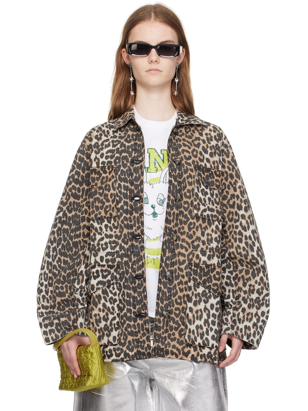 Beige & Black Leopard Jacket - 1