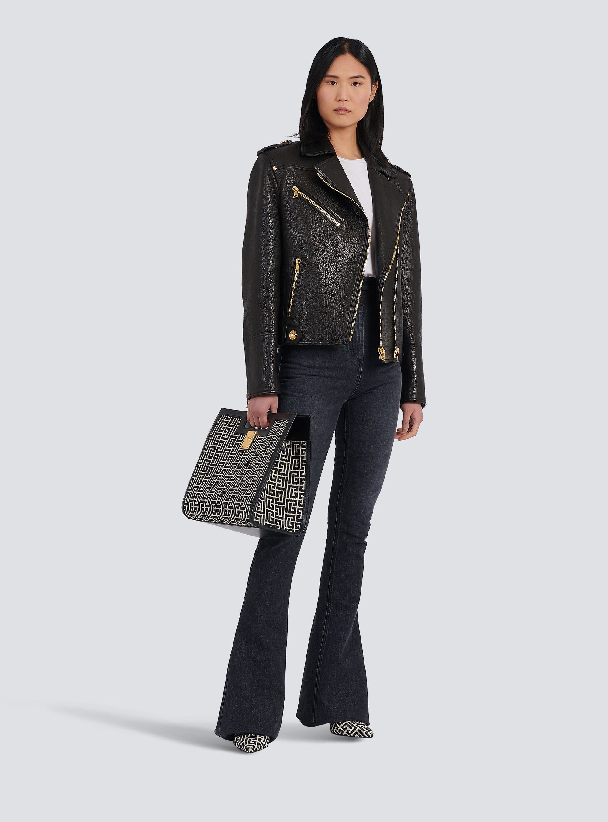 Leather lace-up jacket - 2