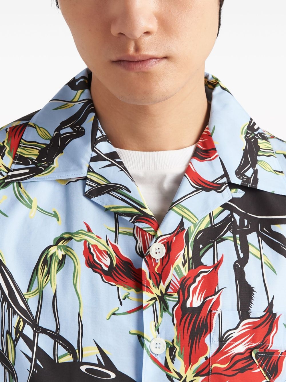 UFO-print cotton shirt - 4