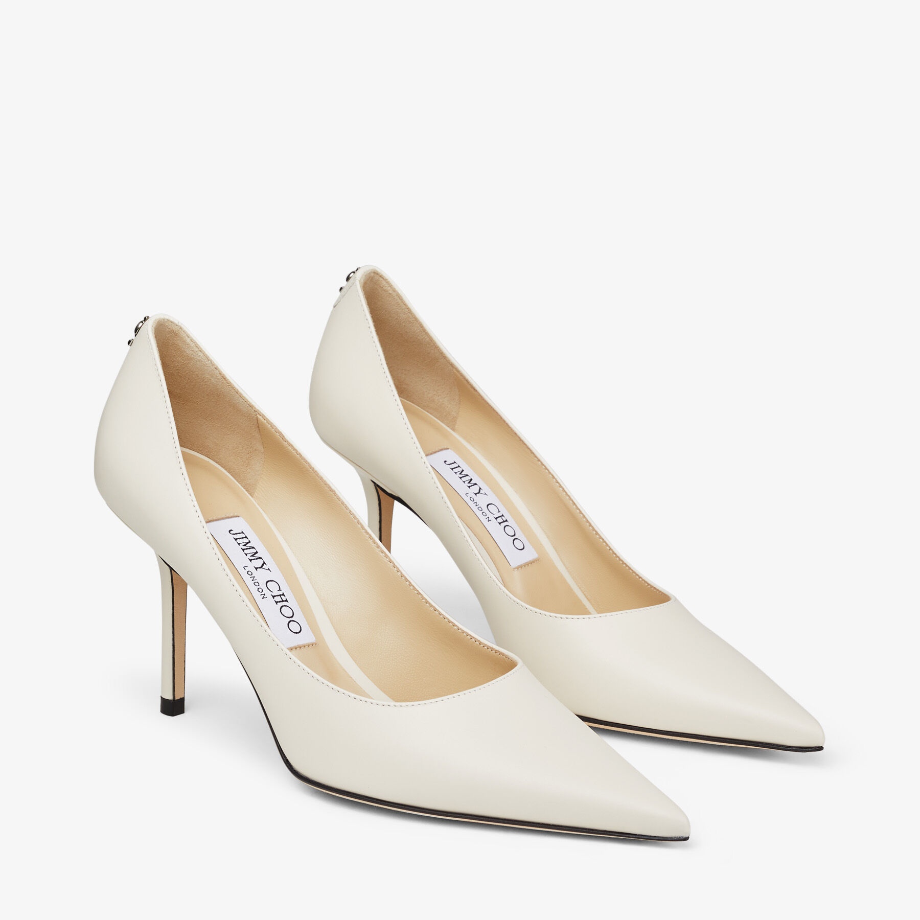 Love 85
Latte Calf Leather Pointed-Toe Pumps with JC Emblem - 2