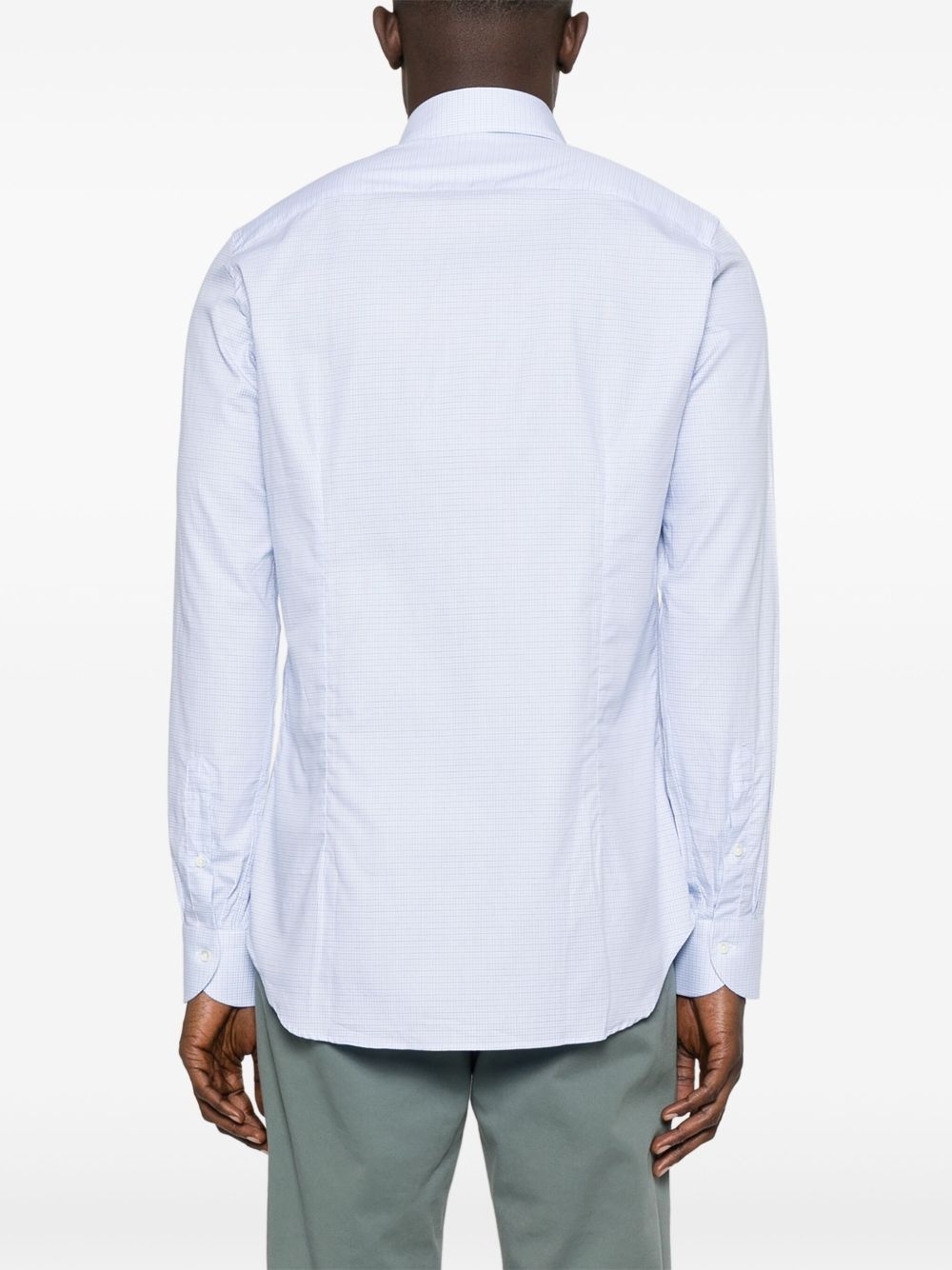 grid-pattern shirt - 4