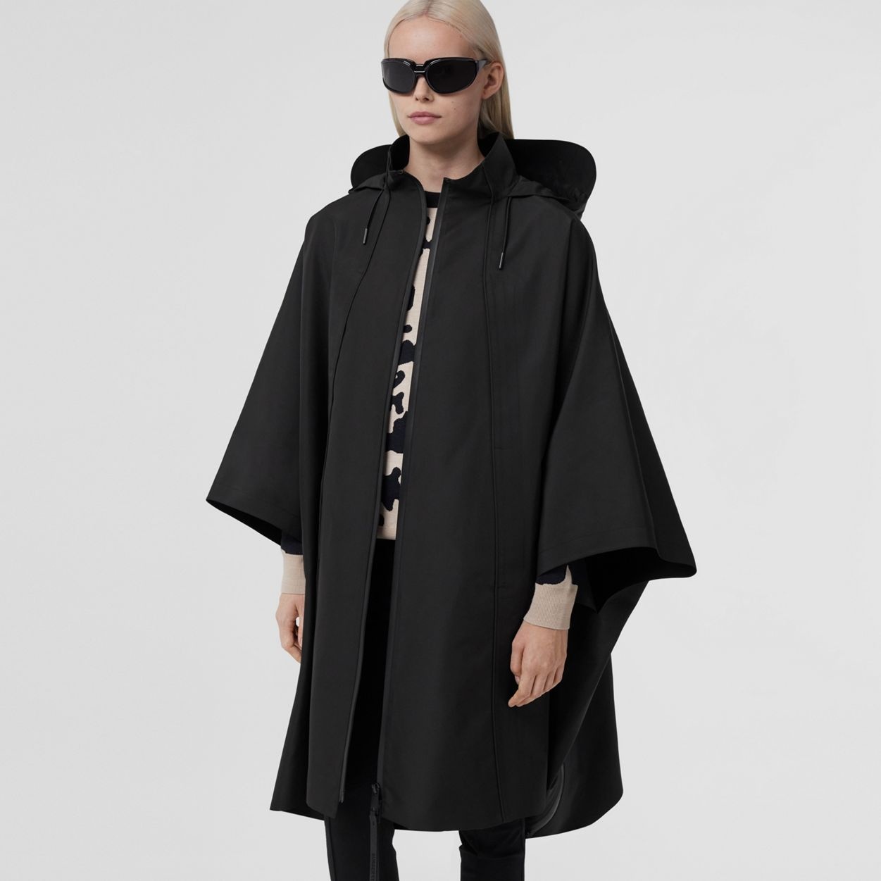 Logo Detail Tailored Hooded Cape - 7