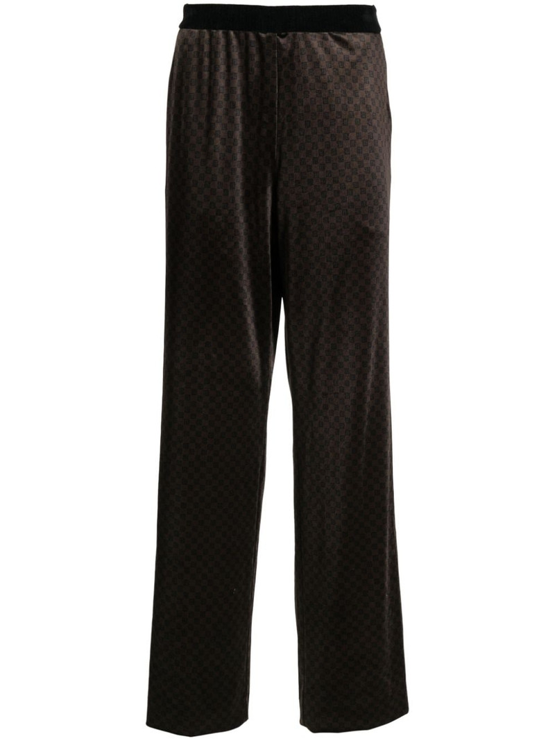 monogram-jacquard straight-leg trousers 1