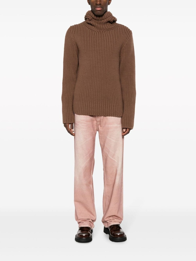 Lanvin ribbed-knit hooded jumper outlook