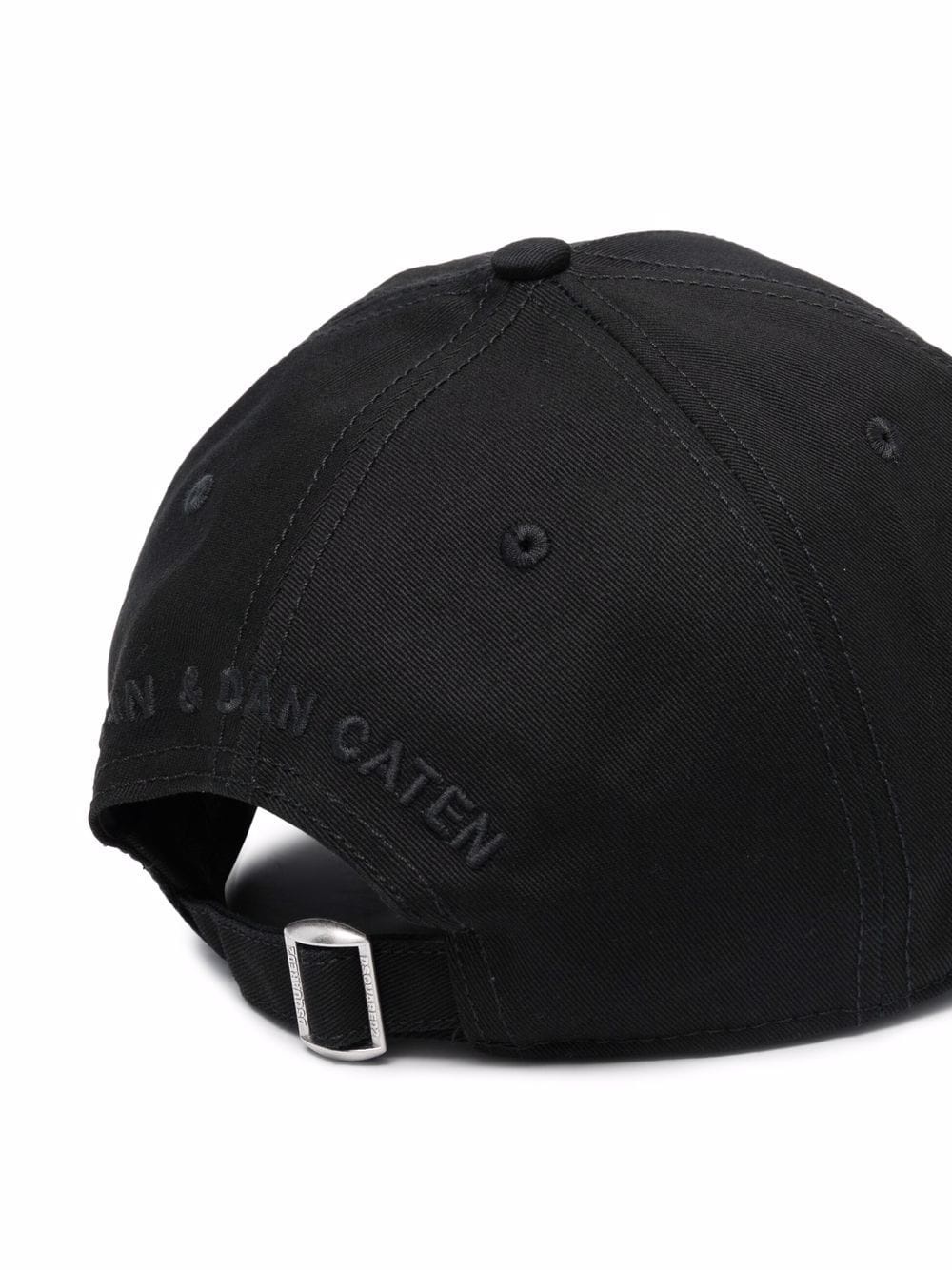 embroidered-logo six-panel cap - 2