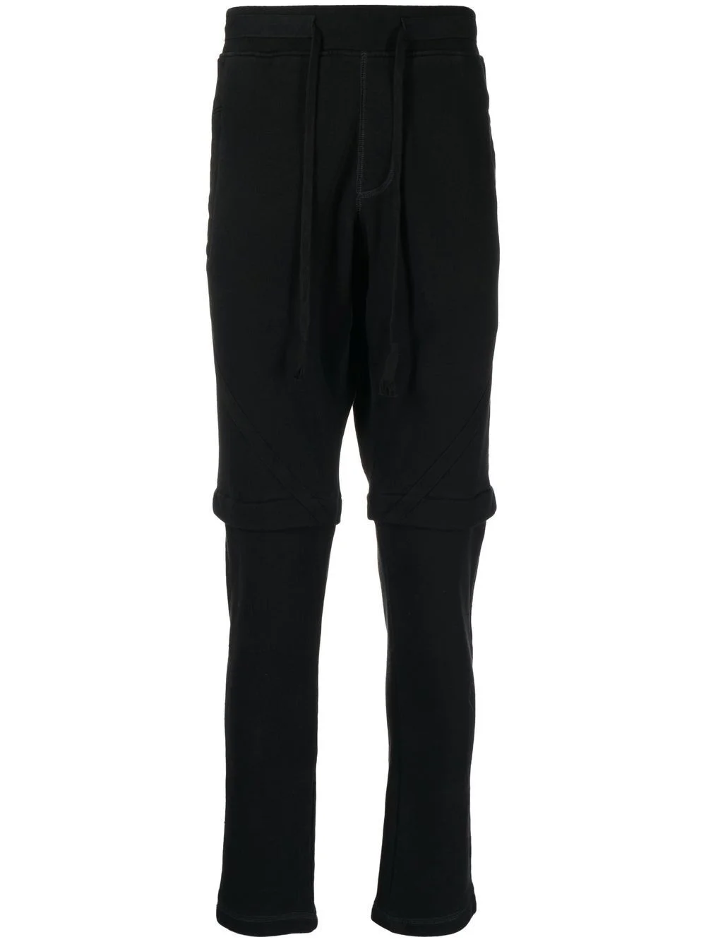 drawstring cotton track pants - 1