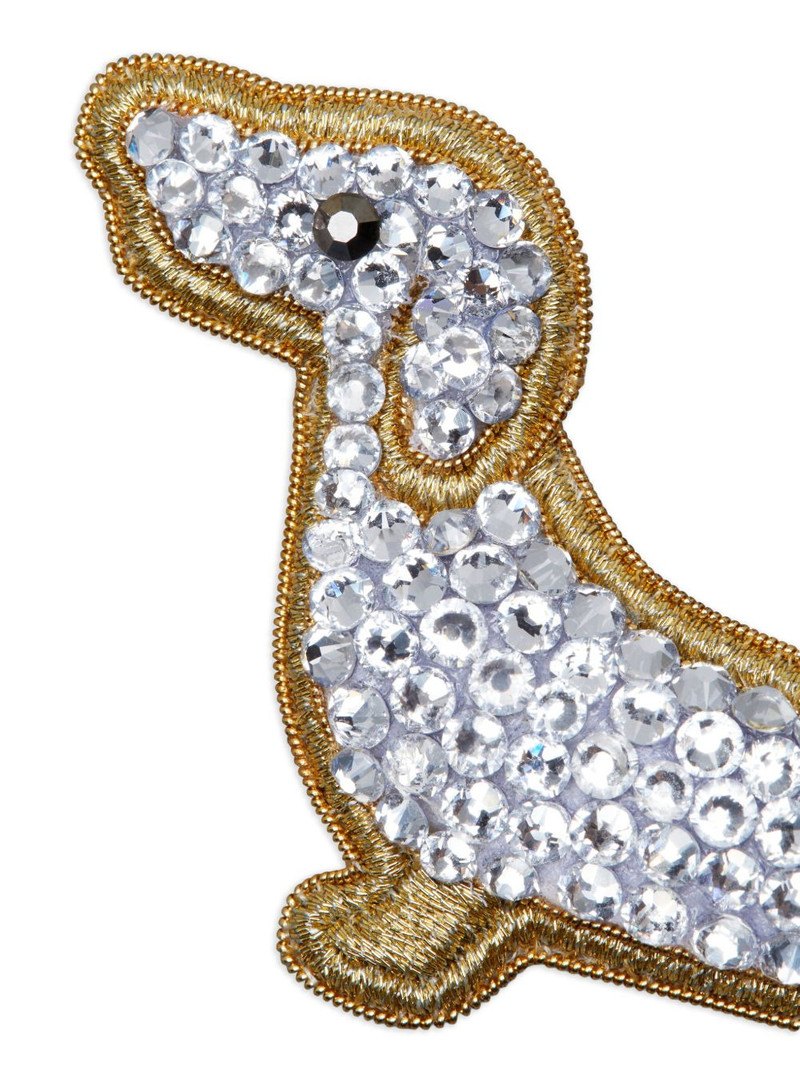 Hector crystal-embellishment brooch 3