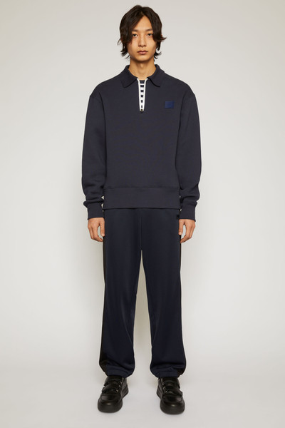 Acne Studios Oversized point collar sweatshirt navy outlook