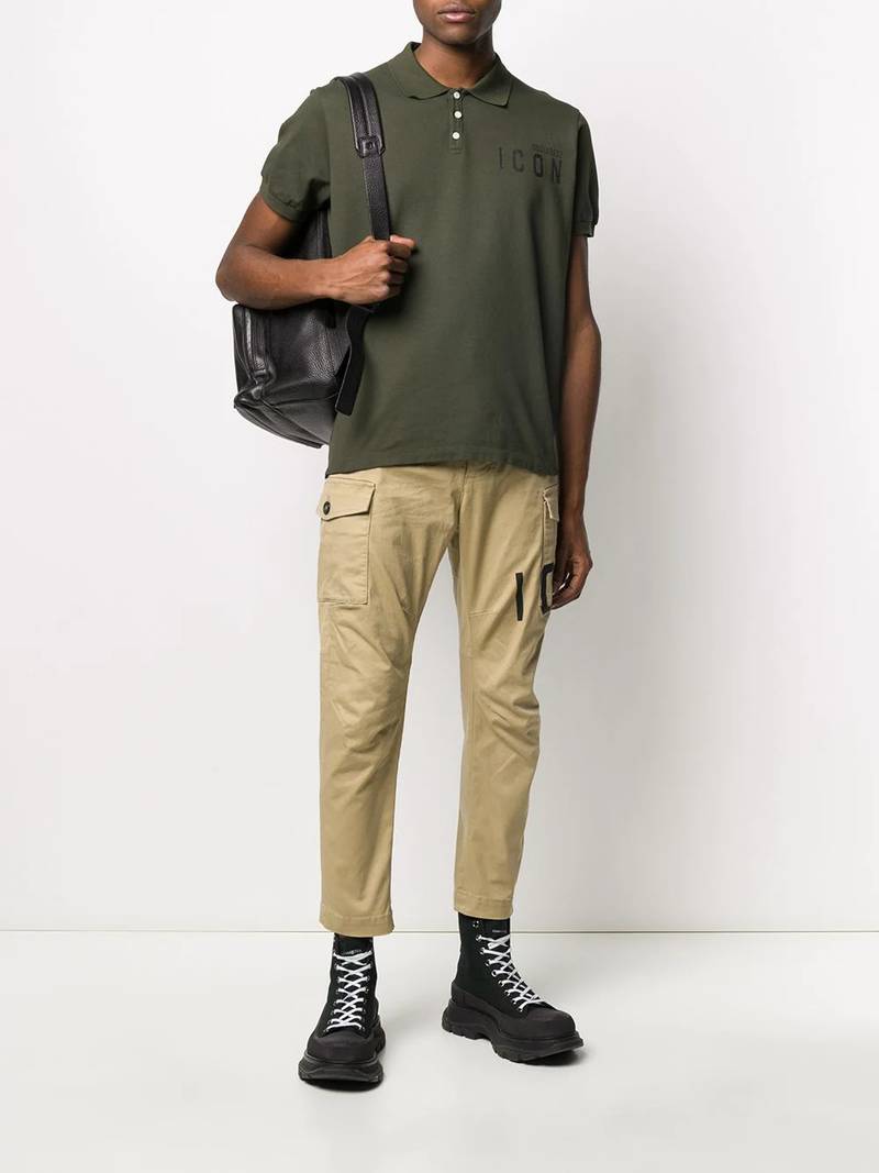 DSQUARED2 Icon slogan cotton polo shirt outlook