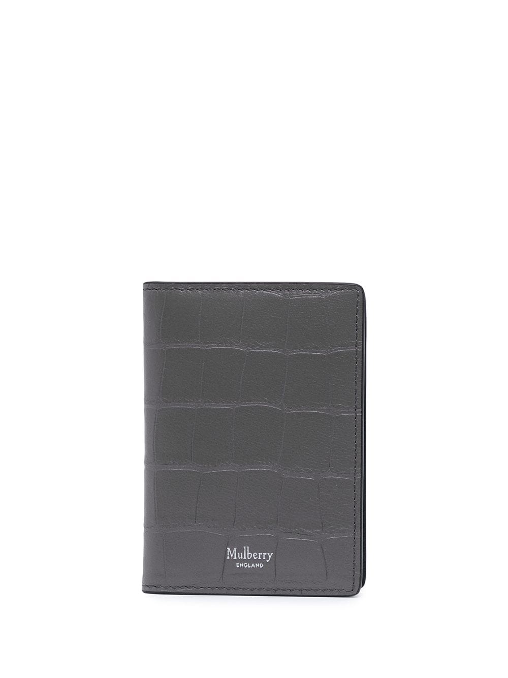 crocodile-effect leather cardholder - 1