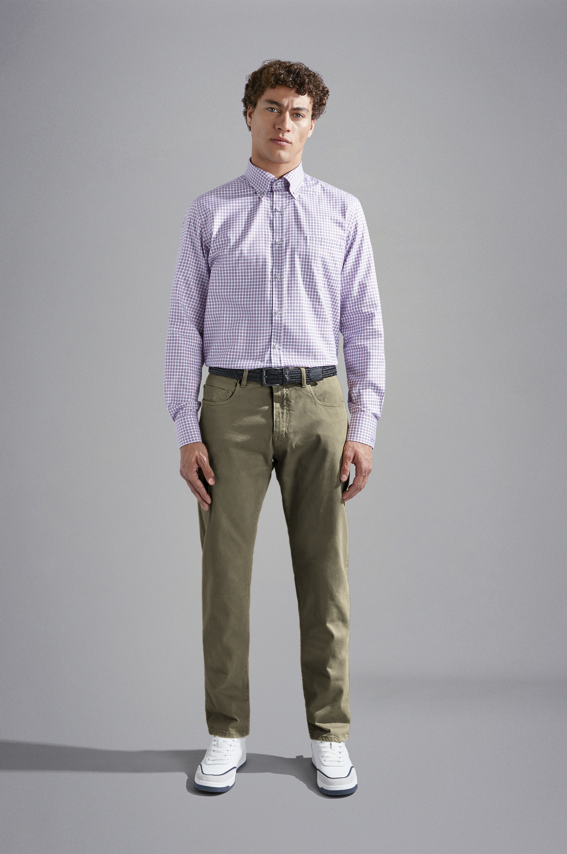 STRETCH COTTON 5 POCKETS TROUSERS - 3