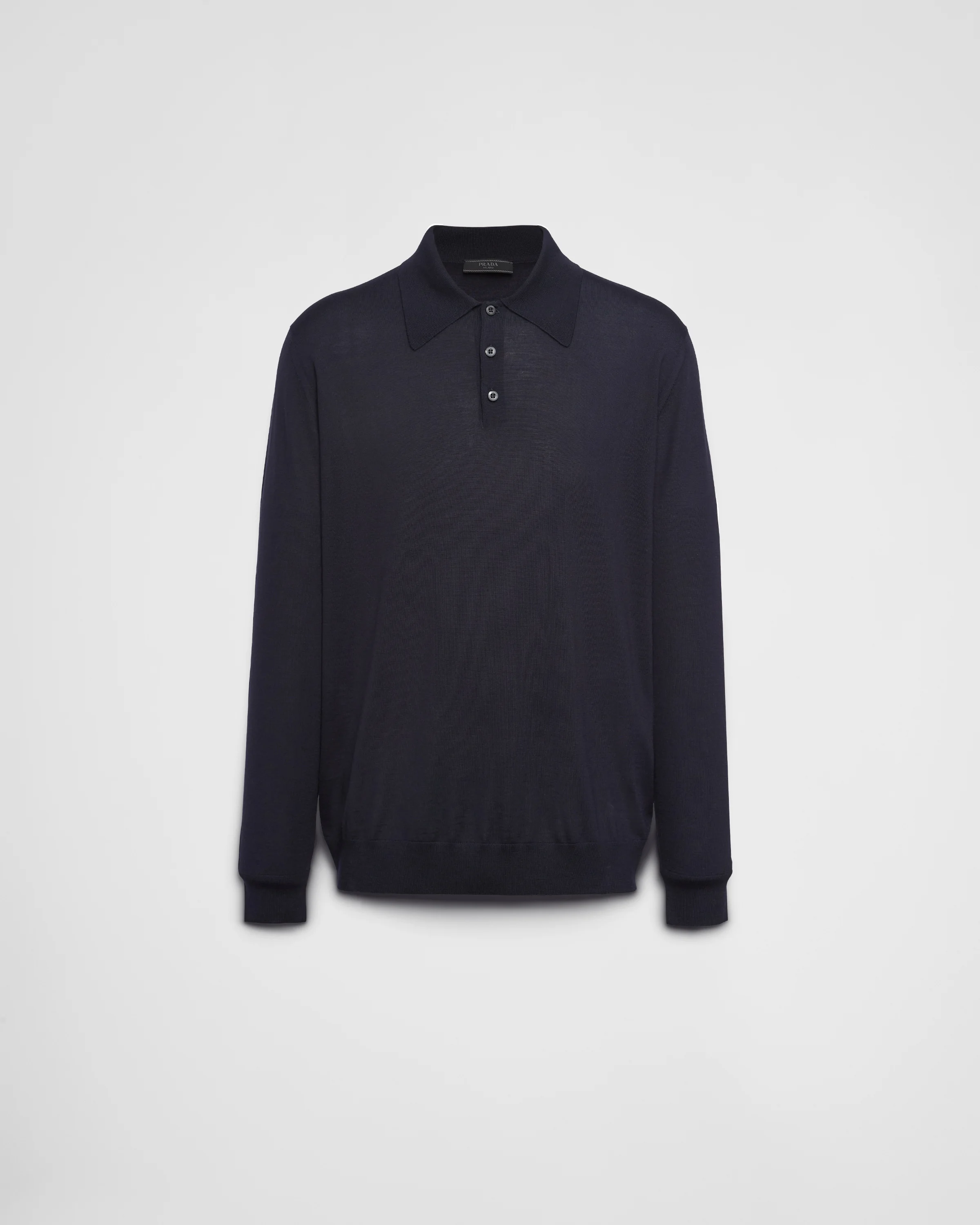 Worsted wool polo shirt - 1