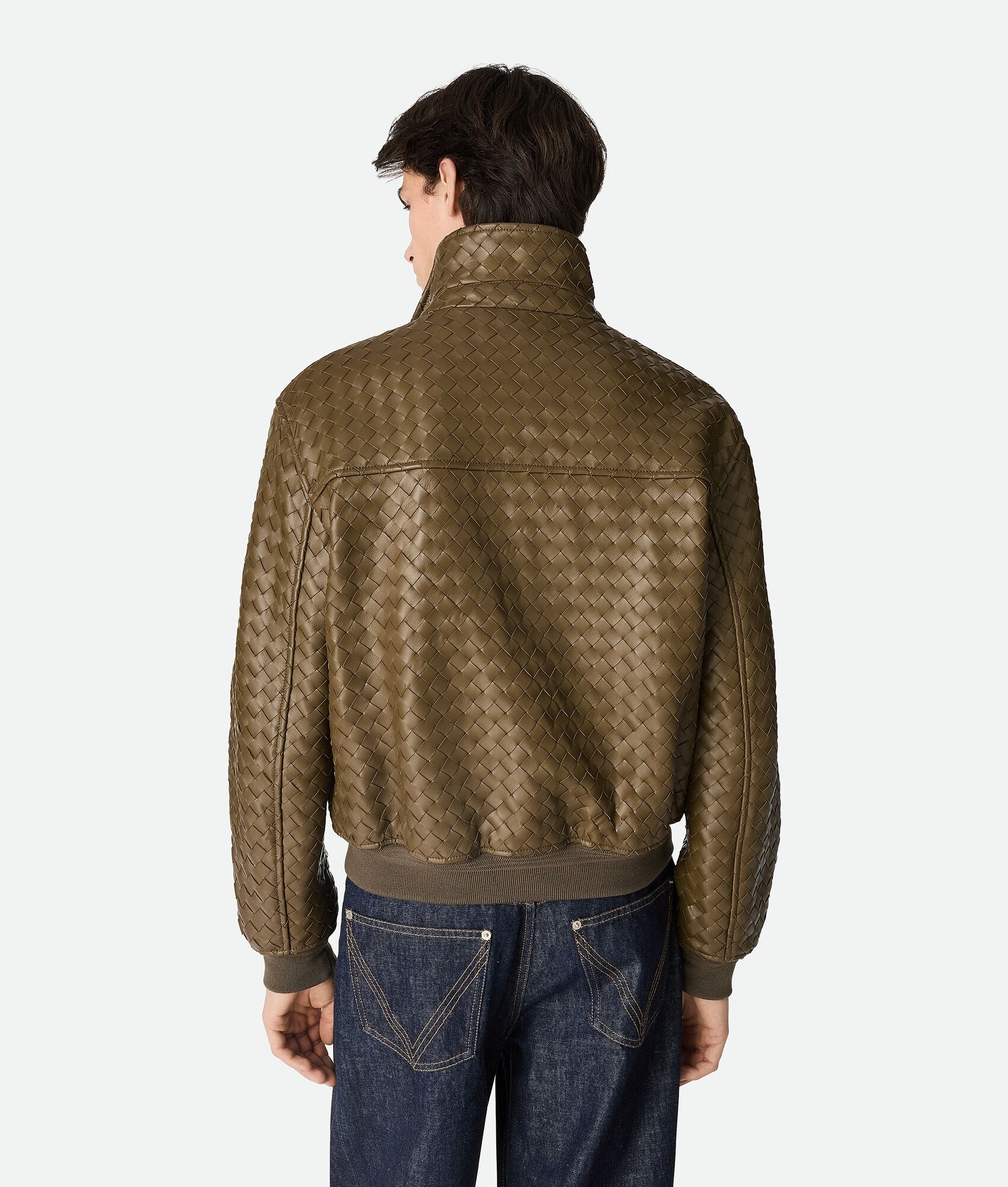 Intrecciato Leather Blouson - 3