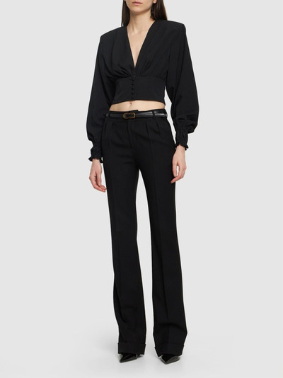 ALEXANDRE VAUTHIER Gathered crepe crop top outlook