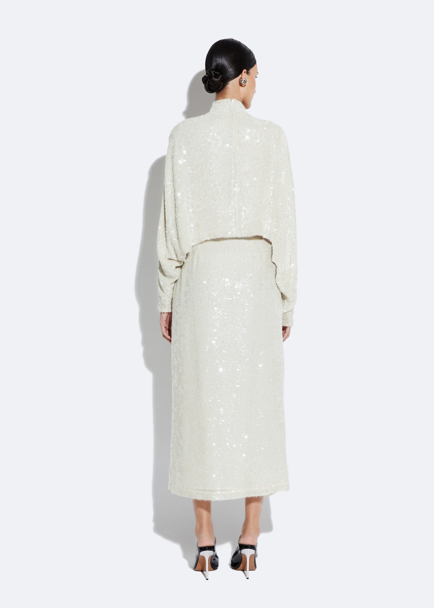 Sequin High Waist Skirt - 3