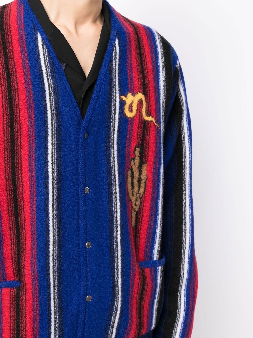 intarsia-knit V-neck cardigan - 5