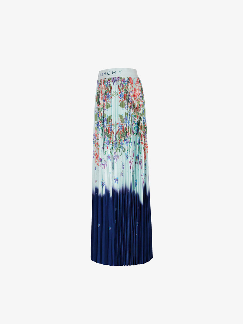 Givenchy Pleated skirt in floral printed satin outlook