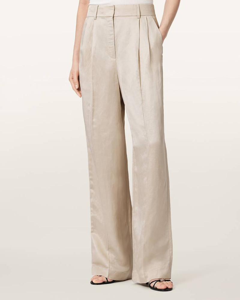 HELENA TAILORED WIDE LEG LINEN BLEND PANTS 3