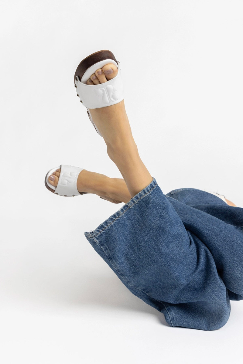 Zuzi Mule In White Patent Leather 6