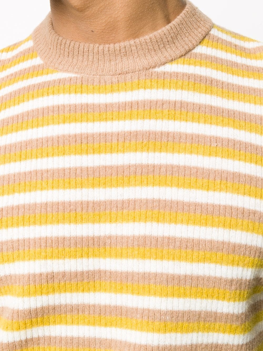 striped crew neck jumper - 5