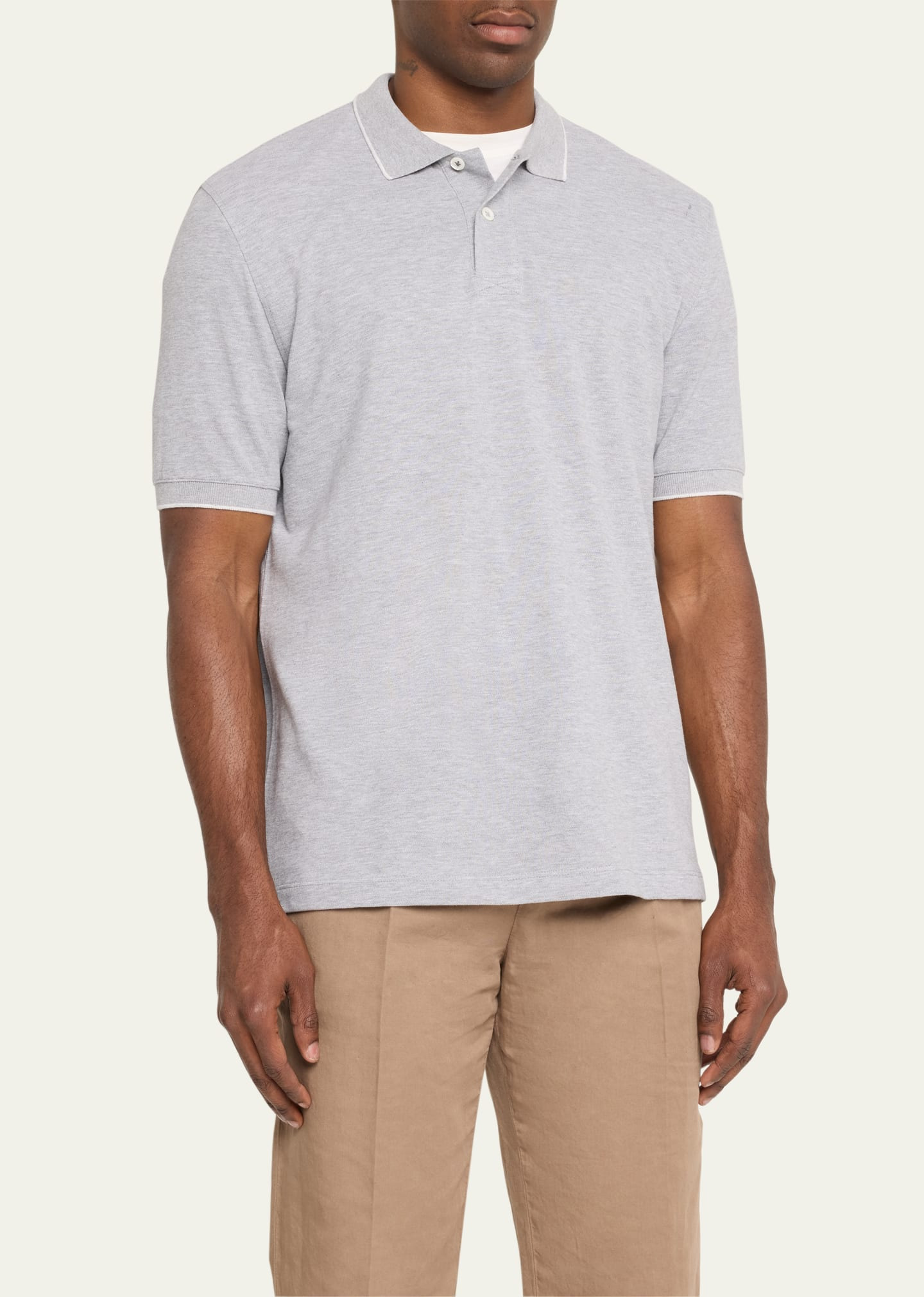 Men's Solid Pique Polo Shirt - 4