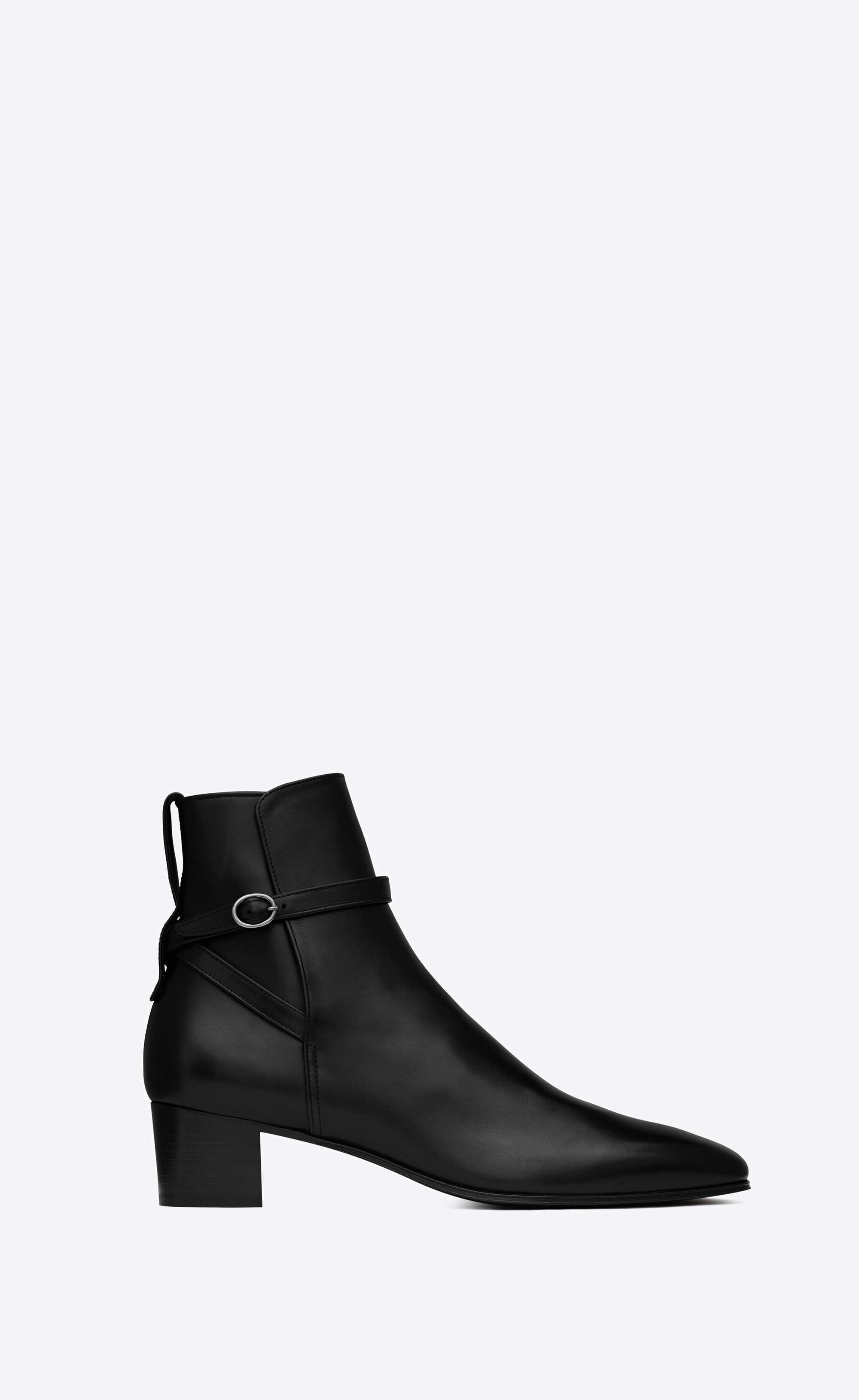 terry jodhpur boots in smooth leather - 1
