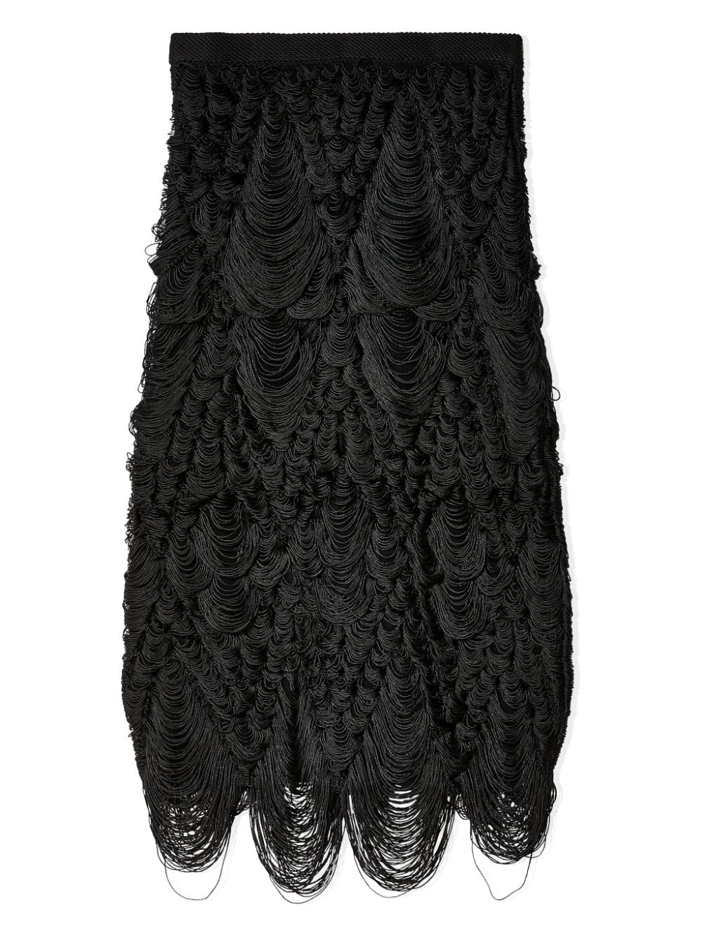 weaved fringed skirt - 2