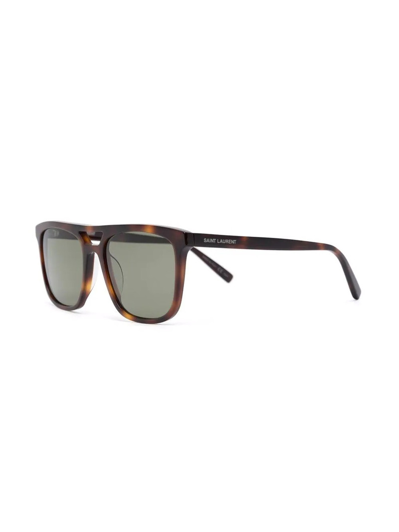 SAINT LAURENT tortoiseshell square-frame sunglasses outlook