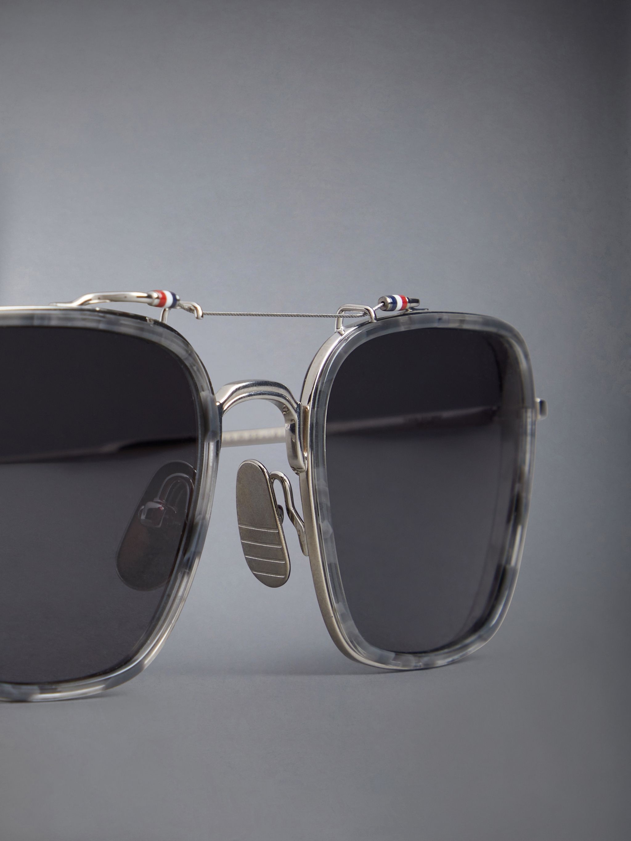 Acetate And Titanium Aviator Sunglasses - 5