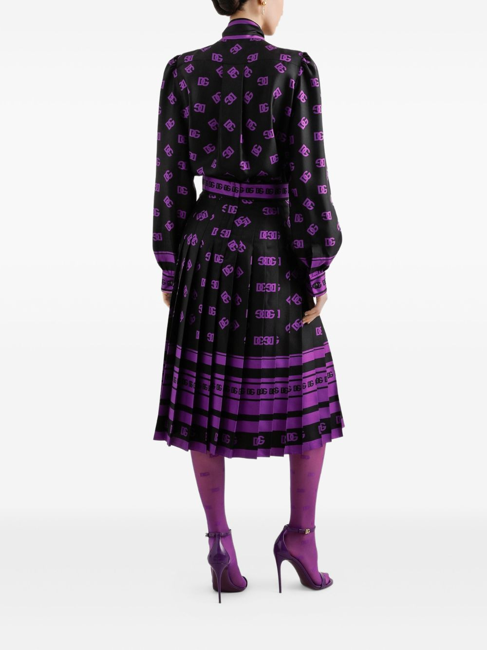 pleated midi skirt - 3