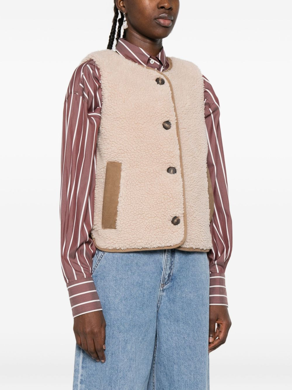 button-fastening gilet - 3