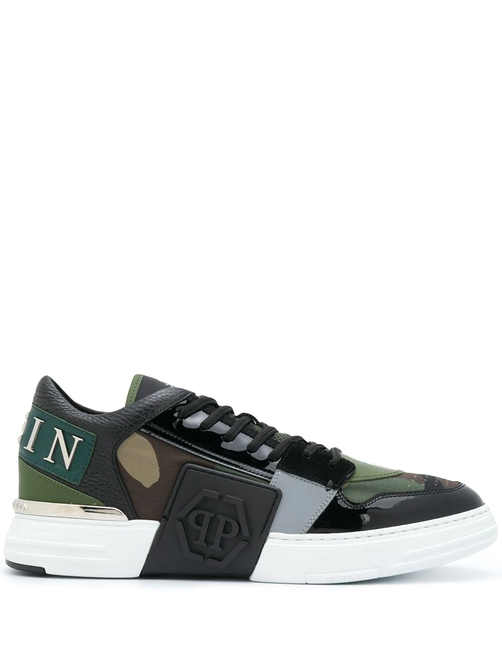 camouflage-print low-top sneakers  - 1